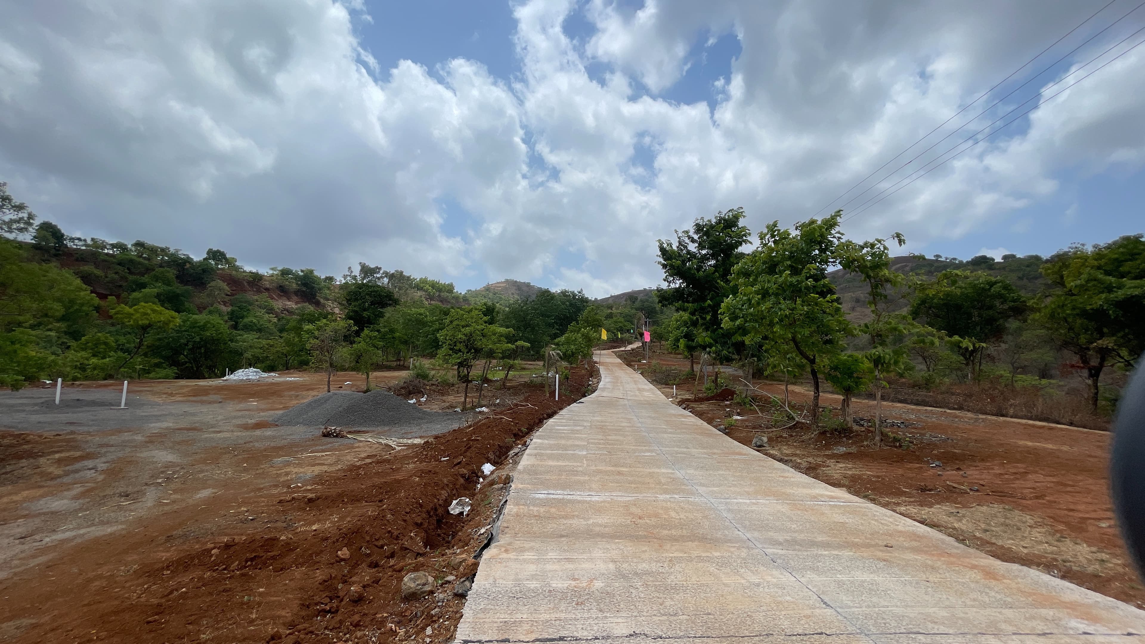 Terrain contouring work preserving Sahyadri hillside character