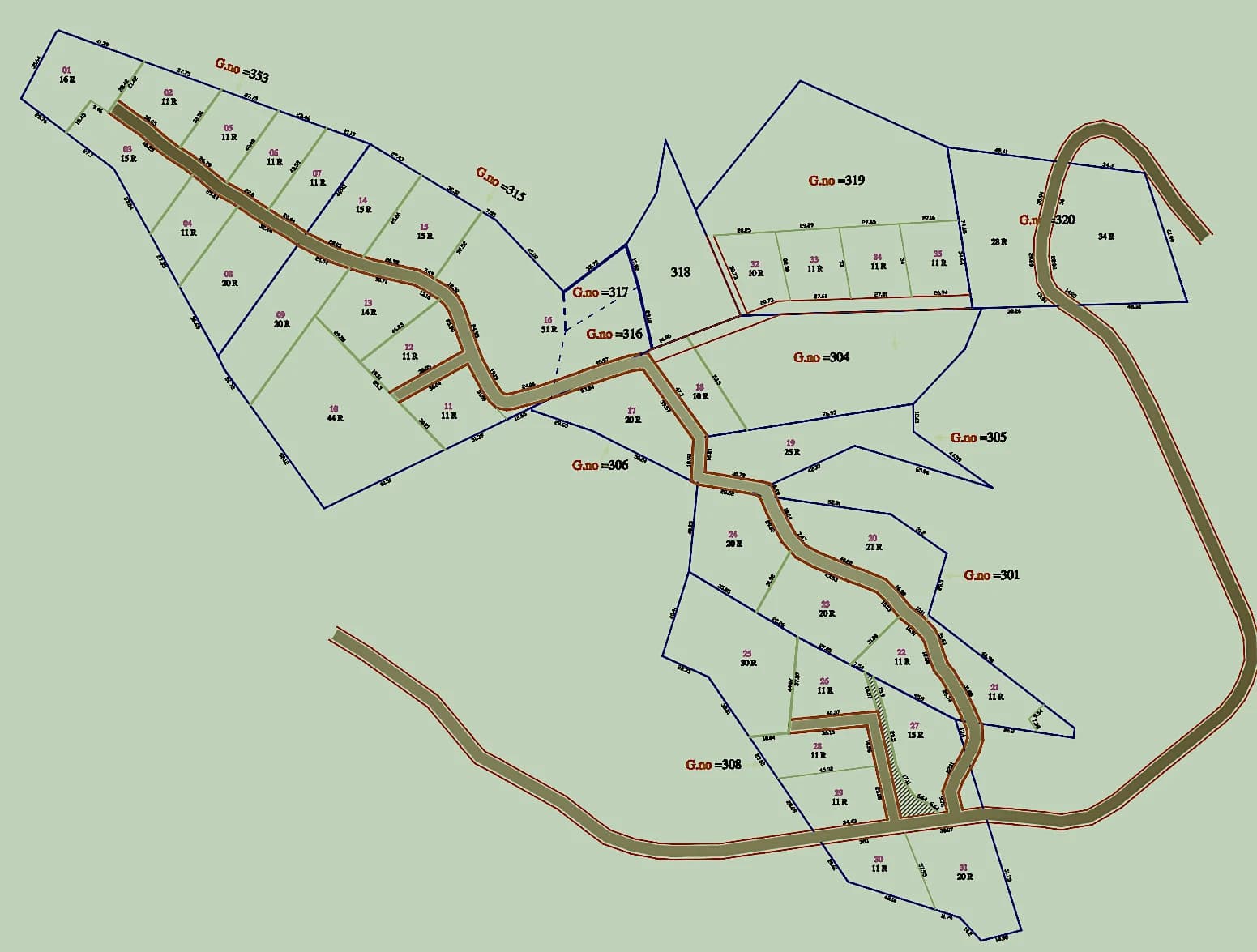 Haarvest Hills master plot layout
